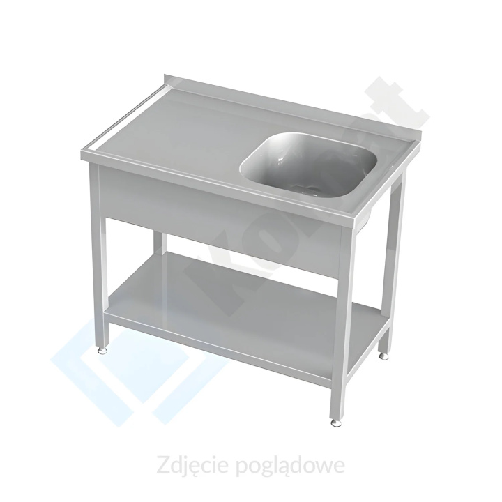Stół ze zlewem i półką Komat E 2810
