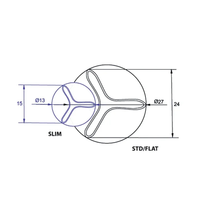 Kij wędzarniczy Diamant Line SLIM 800 mm