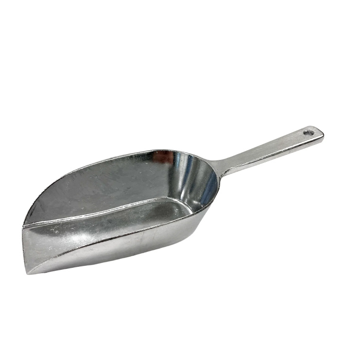 Szufelka aluminiowa, łopatka do ważenia, metalowa, wym. 12x7 cm, pojemność 0,11l, model 1029/210