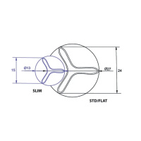 Kij wędzarniczy Diamant Line FLAT 990 mm