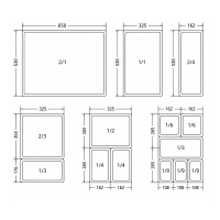 Pojemnik GN 1/1 65 mm ze stali nierdzewnej Exxent 69170
