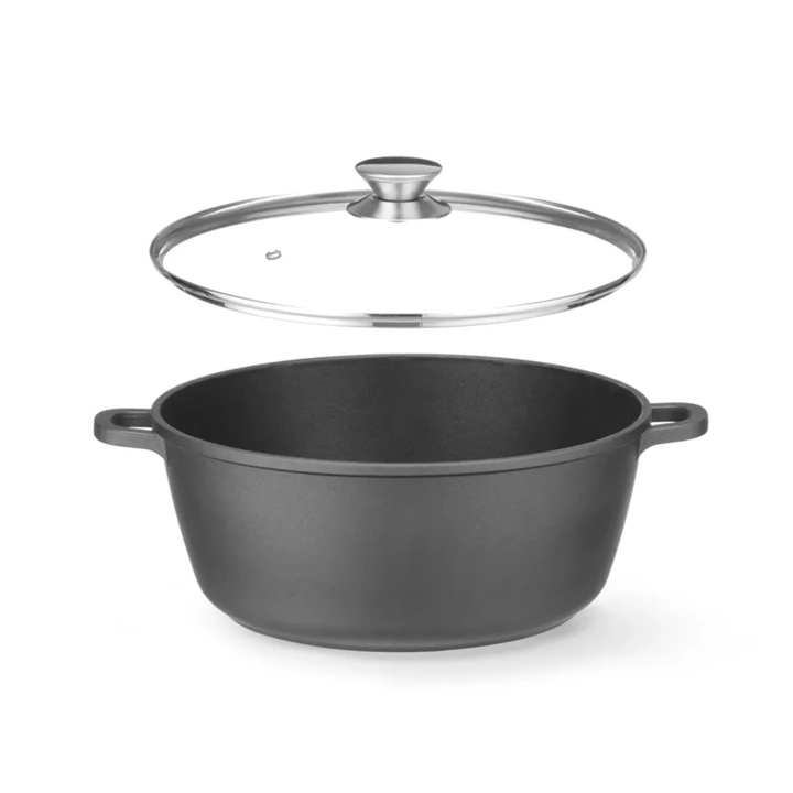Garnek średni w kolorze czarnym Hendi 611036