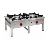 Taboret gastronomiczny gazowy 2-palnikowy EGAZ TG-220.I
