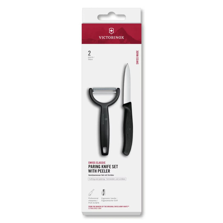 Zestaw noża do warzyw i owoców z obieraczką Y Victorinox Swiss Classic 6.7113.22