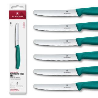 Zestaw 6 noży z ząbkowanym ostrzem Victorinox Swiss Classic 6.7834.6C1