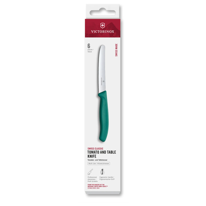 Zestaw 6 noży z ząbkowanym ostrzem Victorinox Swiss Classic 6.7834.6C1