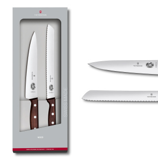 Zestaw 2 noży kuchennych Victorinox Wood 5.1020.21G