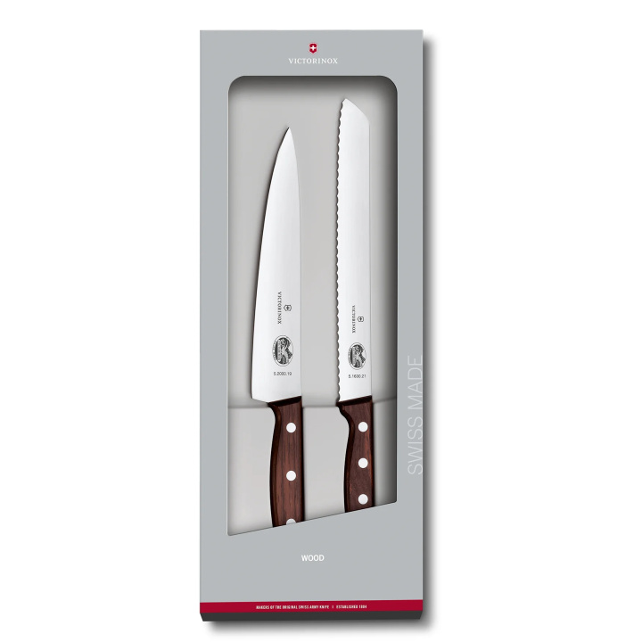 Zestaw 2 noży kuchennych Victorinox Wood 5.1020.21G