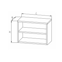Szafka wisząca otwarta EGAZ E3100 (800 x 300 x 600 mm)