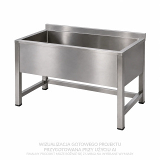 Basen 1-komorowy z rantem tylnym EGAZ E2810 (800 x 600 x 300 cm)