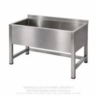 Basen 1-komorowy z rantem tylnym EGAZ E2810 (1200 x 600 x 300 mm)
