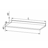 Blat roboczy ze stali nierdzewnej EGAZ E1010 (1300 x 700 mm)