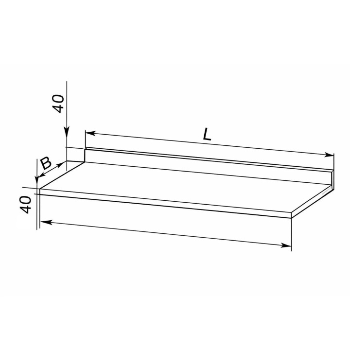 Blat roboczy ze stali nierdzewnej EGAZ E1010 (1300 x 700 mm)
