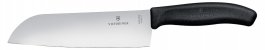 Nóż santoku Swiss Classic, ostrze ryflowane, czarny, dł. 17 cm,  Victorinox 6.8503.17B