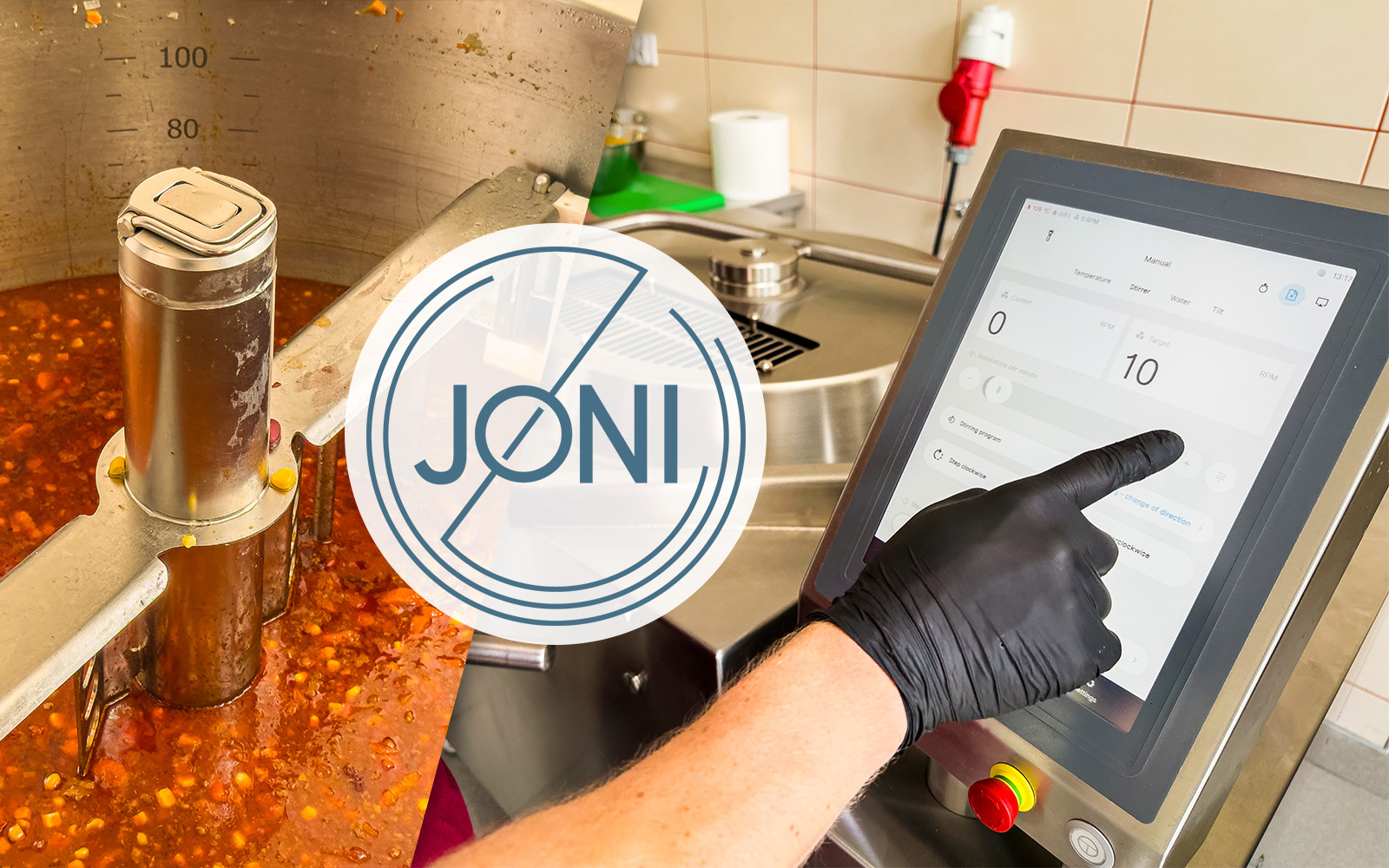 Test kotła warzelnego Joni OptiMixBraise Stand z kontrolerem AutoChef 86